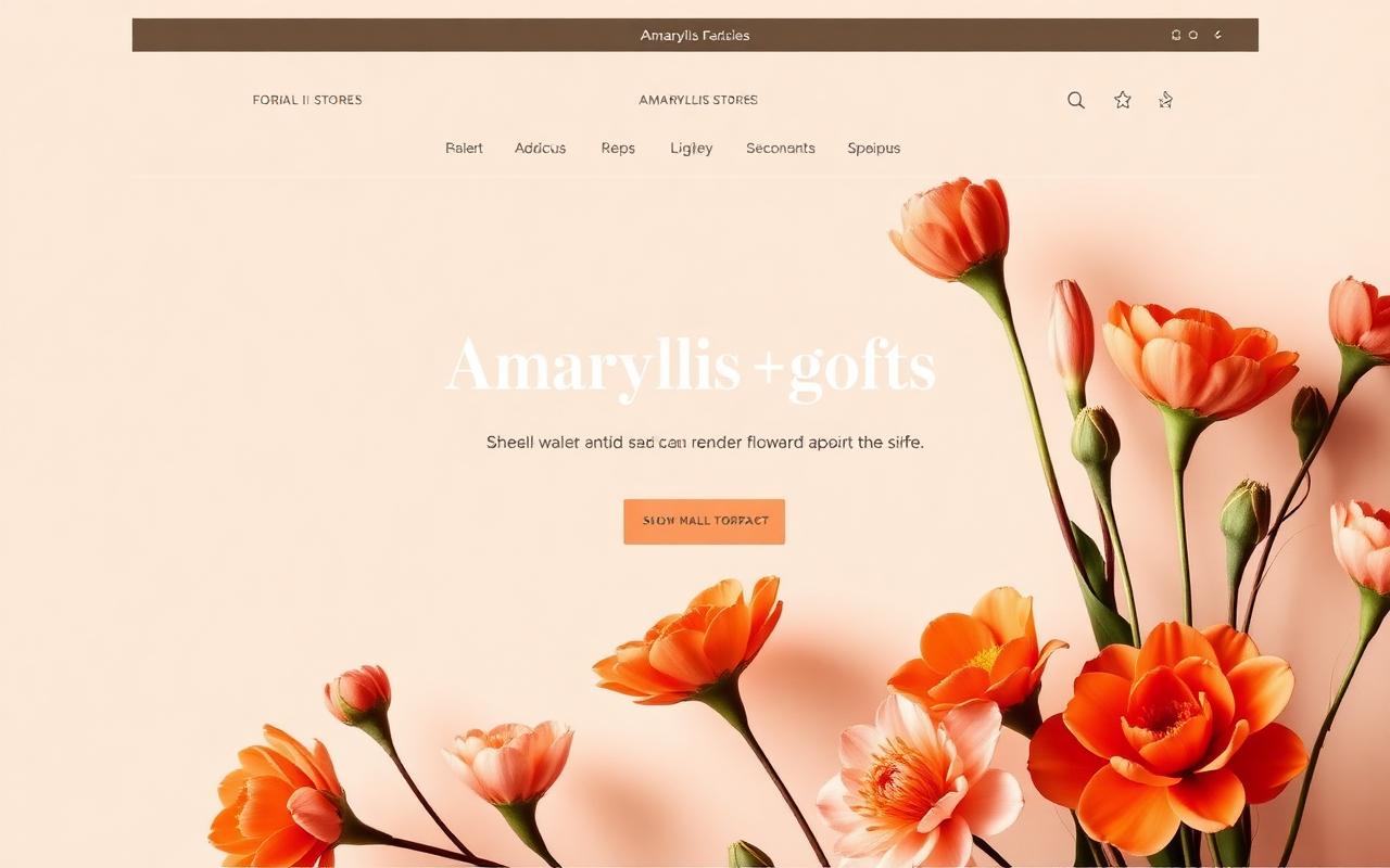 amaryllisstores.com Shopify storefront built by Kenny